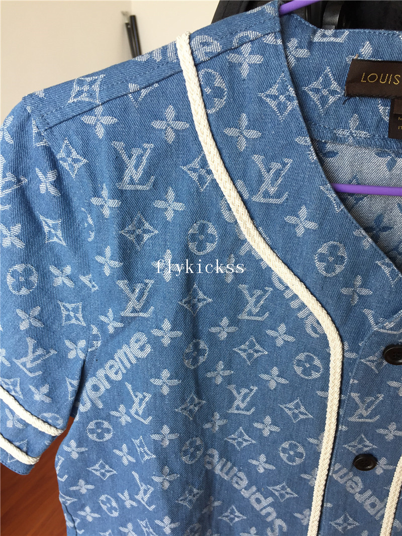 Supreme x LVS Blue Denim Shirt